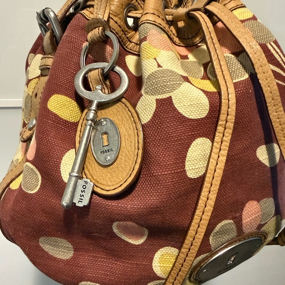 Fossil Maddox Canvas Drawstring Bucket Bag - Picture 2 of 8